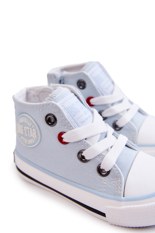 Dětské Tenisky Vysoké Se Zipem BIG STAR HH374088 Modrá