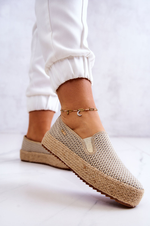 Dámské pletené tenisky Slip On Big Star JJ274394 Béžová