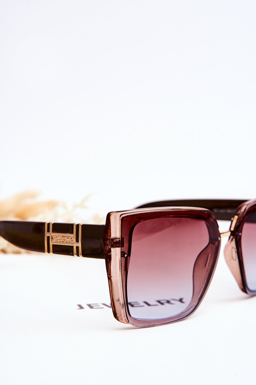 Dámske hnedé slnečné okuliare UV400 Prius V237