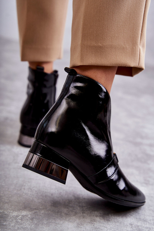 Kožené boty na Byt Laura Messi 2268 černé