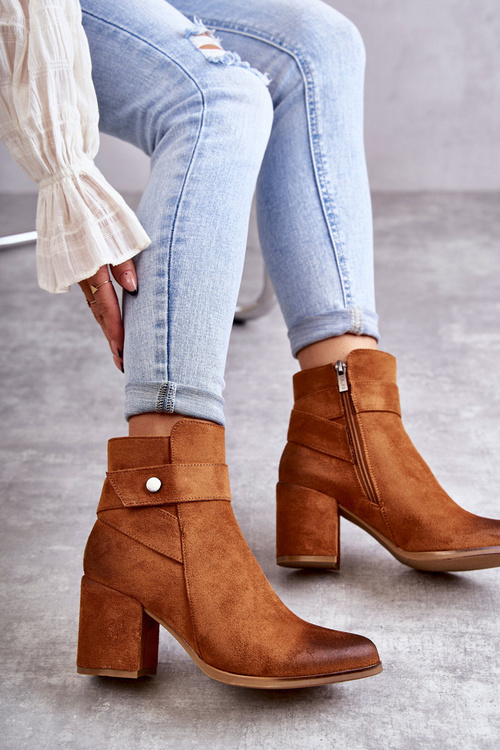 Dámske semišové topánky LA.FI 260041C-SU CAMEL