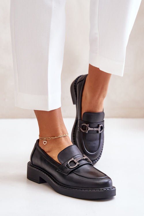 Dámské kožené mokasíny černé Beanika