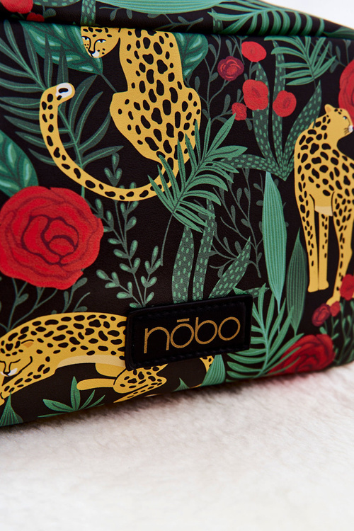 Velký kosmetický kufřík NOBO Leopard L0040-CM08 Černá