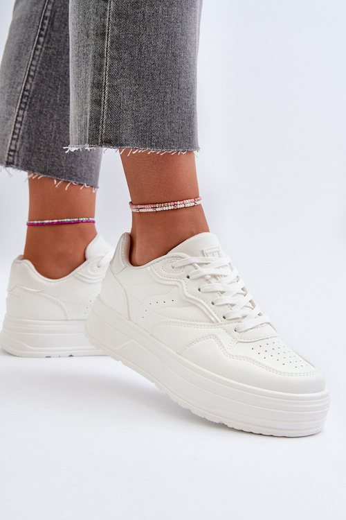 Dámske tenisky na platforme biele Axivana