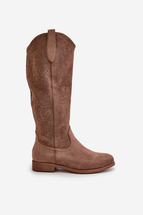 Dámské Botičky S Vzorováním Hnědé S.Barski HY42-132