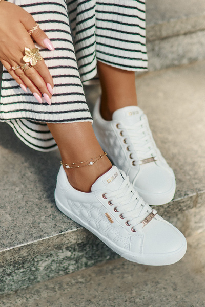 Dámske Tenisky Z Eko Kože Big Star RR274322 Biele