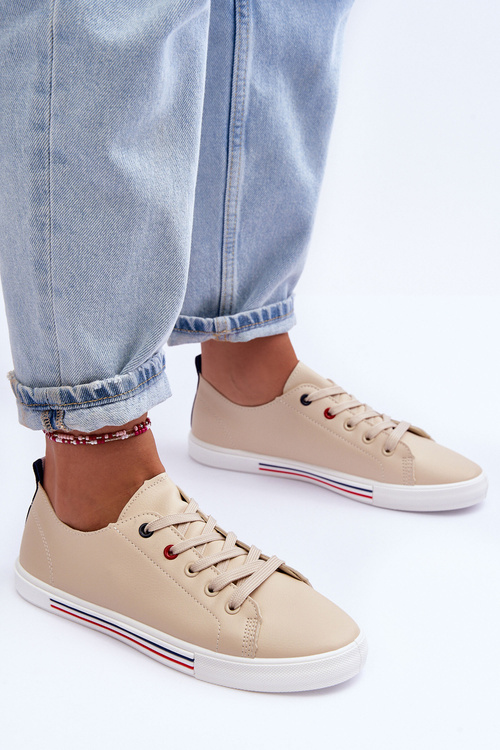 Kožené sportovní boty Dámské Bežové Mossaia