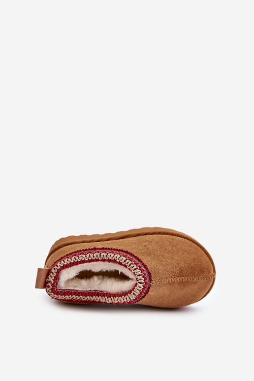 Snehové Topánky Detské Na Platforme Zateplené Kožúškom Camel Vilabria