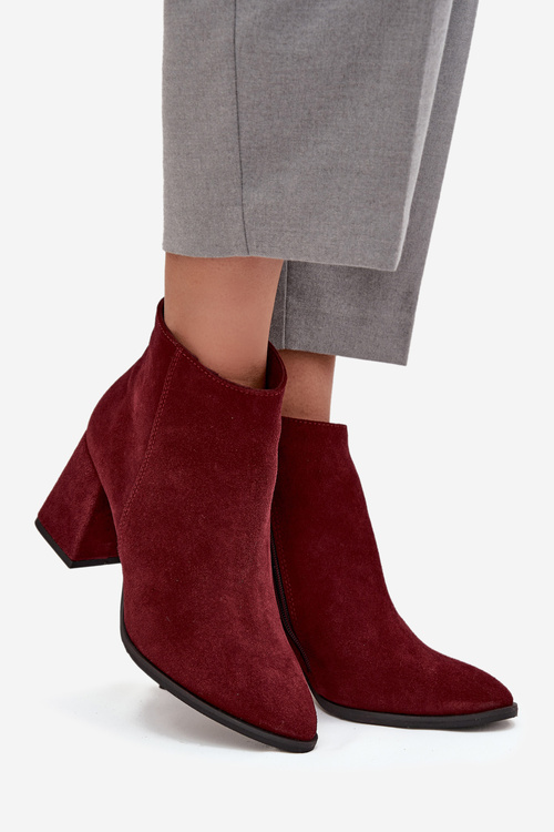 Dámske Čižmy Na Opätku So Zlatým Detailom Čokoládové Zazoo 3128