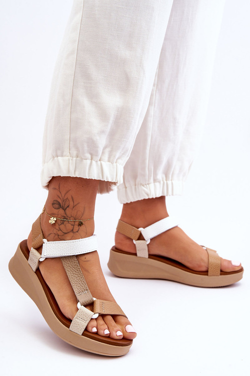 Kožené sandály Maciejka L5186-04 Béžová