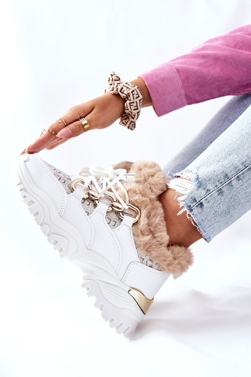 Dámské Zateplené Sportovni Obuv Bílé Heart Beats