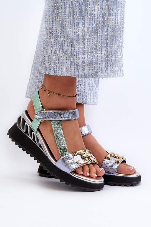 Dámske Sandále Na Klinčeku D&A CR954 Zelené