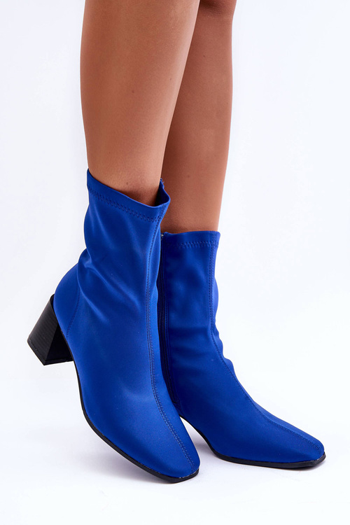 Materiálové Botky Na Zip Modré Amisa