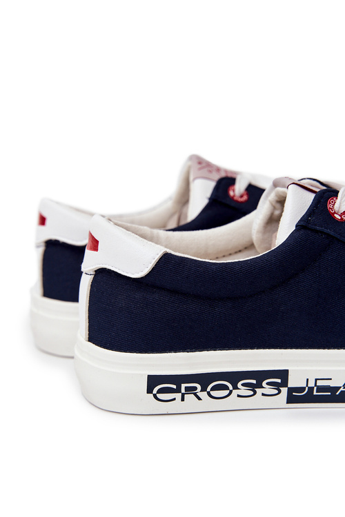 Módní klasické tenisky Cross Jeans JJ1R4028C námořnická modrá
