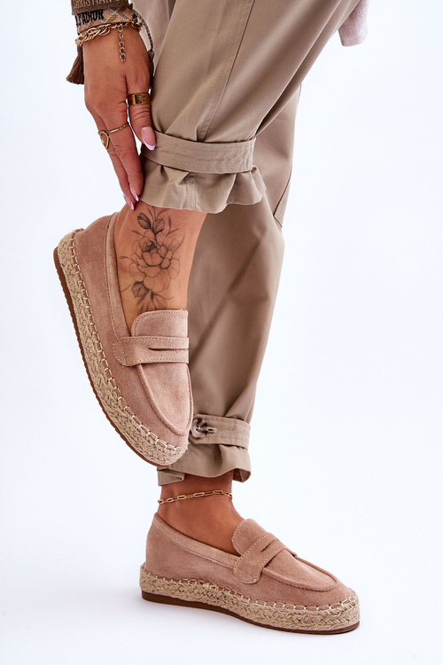 Dámské semišové espadrilky Béžove Keyla