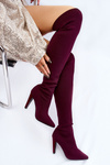 Vysoké podpätky s Renoli Burgundsky ponožky