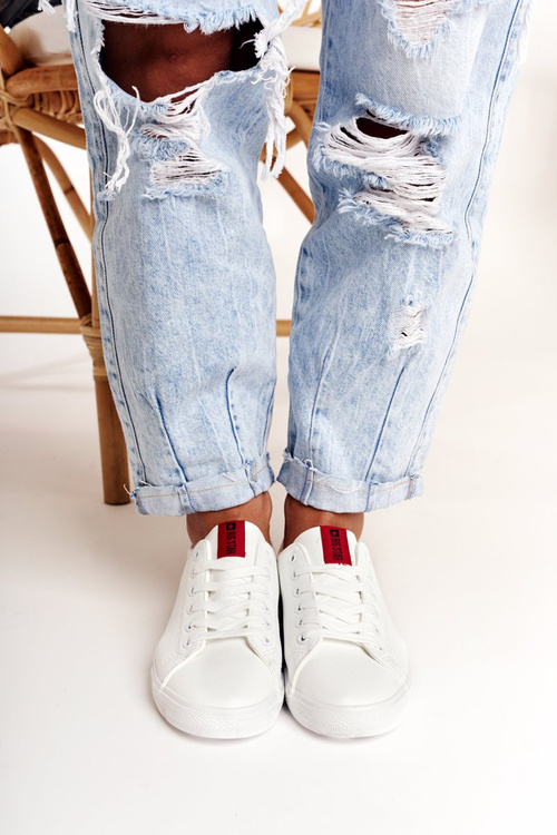 Dámské Kožené Tenisky Se Stuhou BIG STAR DD274685 Bile