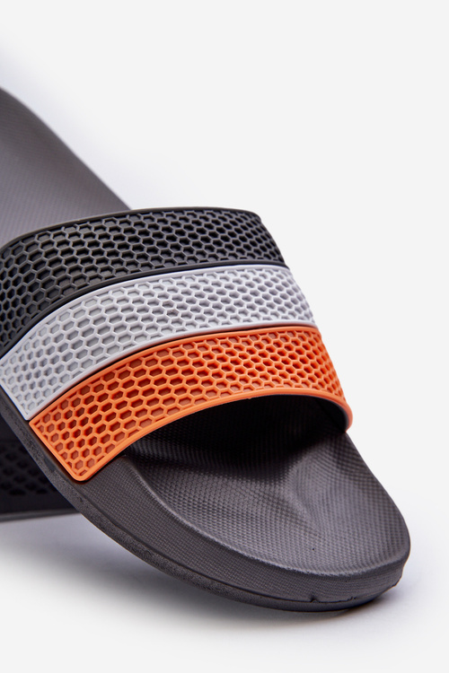 Klasické Pánske Papuče S Pásmi Sivé Sylri