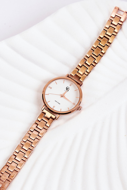 Dámsky GG Luxe Watch Pink Gold so zirkónmi