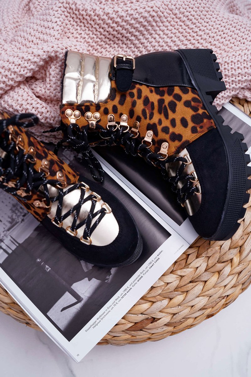 Dámské Kotníkové Boty zateplené Leopard Move On