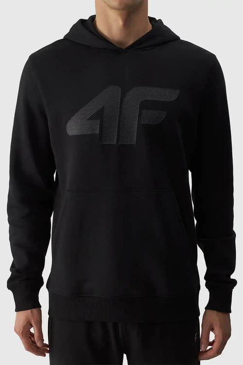 Pánská Mikina Bez Zipu S Kapucí Černá 4FWMM00TSWSM1464-20S