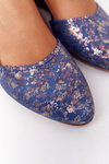 Maciejka Leather Ballerinas 4972A-17 Navy modrá