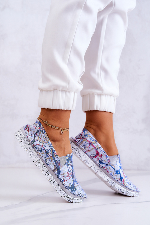 Dámske kožené topánky, Maciejka 03512-39 Modré topánky