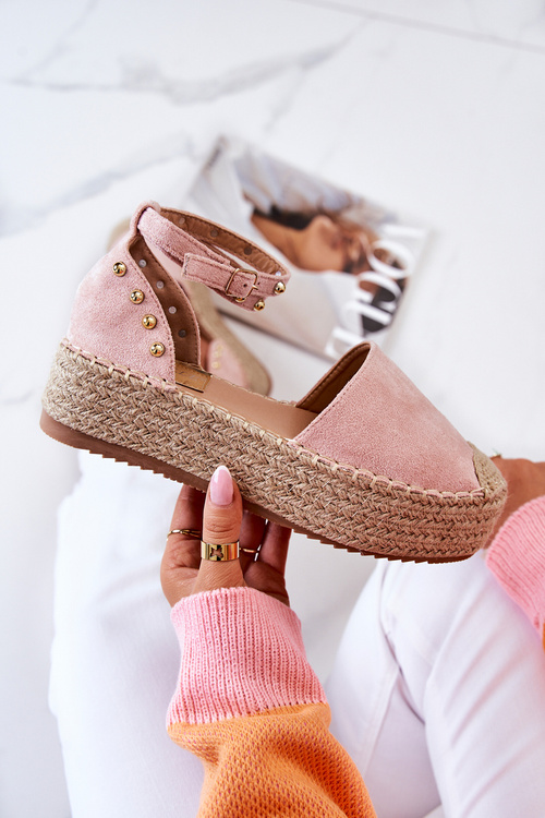 Espadrilky Sandály s tryskami Růžove Lillian