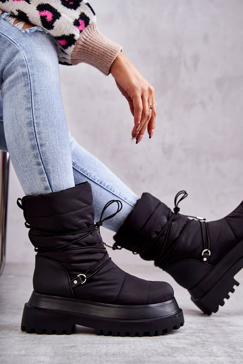 Dámské sněhule na platformě Černé Lilou