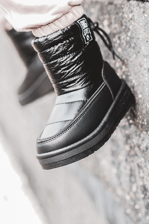 Detské snehové topánky veľká hviezda kk374220 čierna