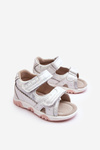 Dětské pohodlné sandály na zipy bílé Alaska