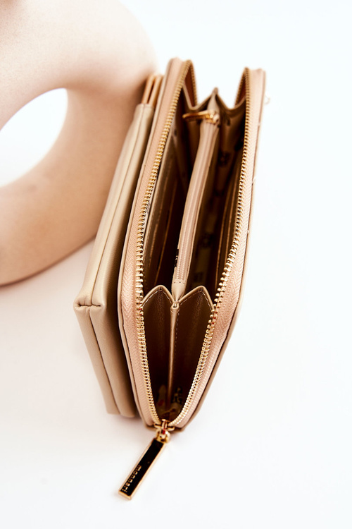 Elegantná kabelka portfólia 2in1 Monnari EtuA050-023 béžová zlatá