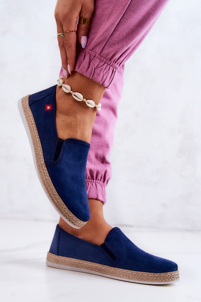 Dámske espadrilles vložili veľkú hviezdu JJ276003 Navy Blue