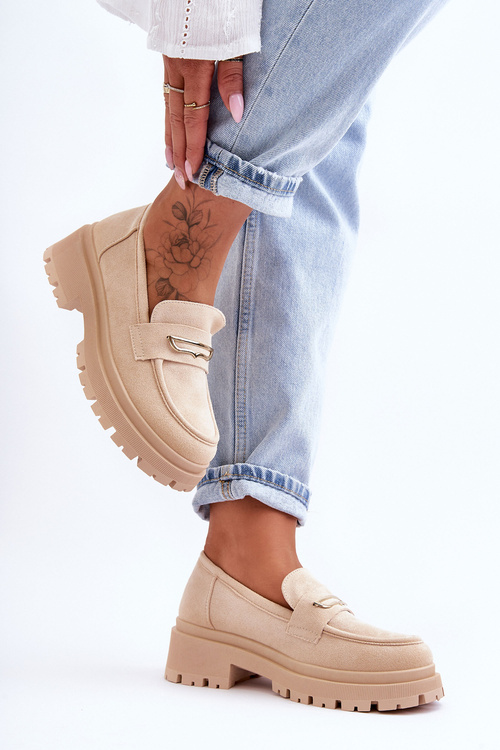 Ženský semišový sklz -Pure Love Béžové béžové laafery