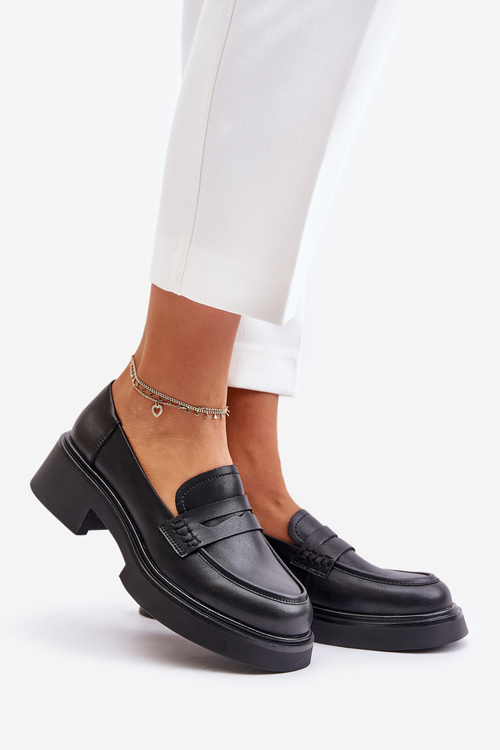 Kožené mokasíny dámské D&A JC42-61 černé