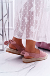 Espadrilles Dámske semišové ružové pery