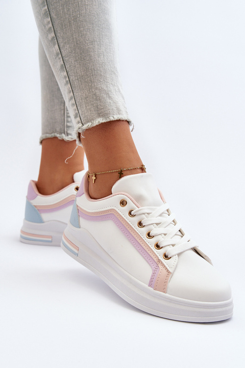 Dámské tenisky s flitry růžové Elnami