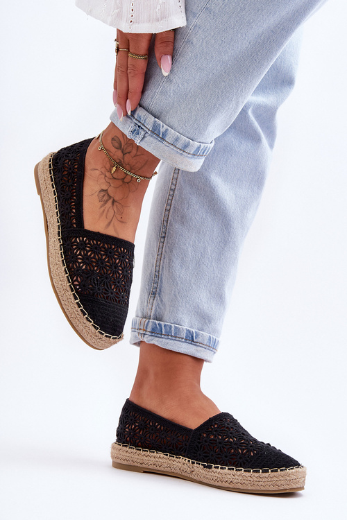 Dámska milenec Espadrilles Black One