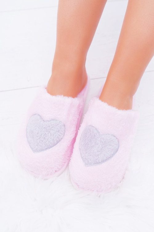 Dámské teplé růžové měkké pantofle
