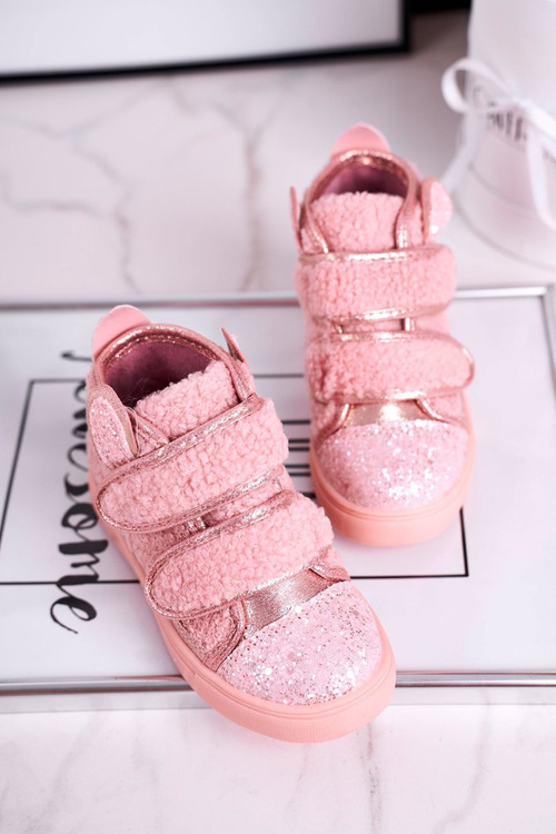 Dětské Tenisky Vysoké zateplené růžové Clifford