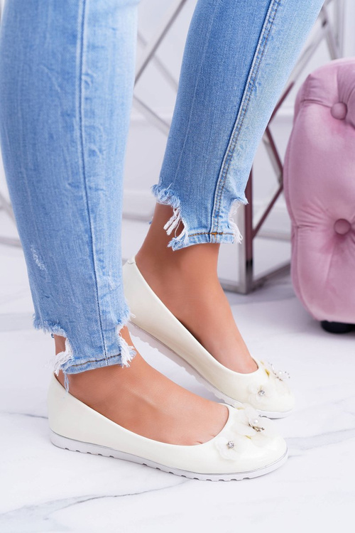 Vrecia Maľované pastelové dámske baleríny s neli kvetinou