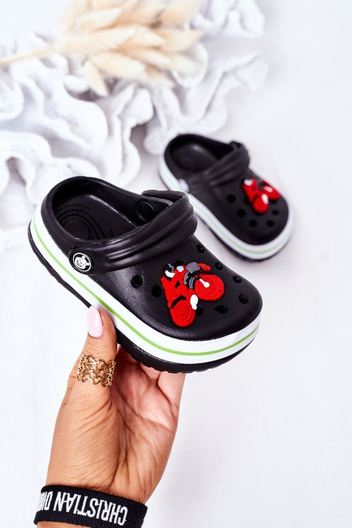 Dětské Pěnové Nazouváky Crocs Černé Lazy Day