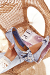 Dámske kožené baleriny Maciejka Blue 01358-45