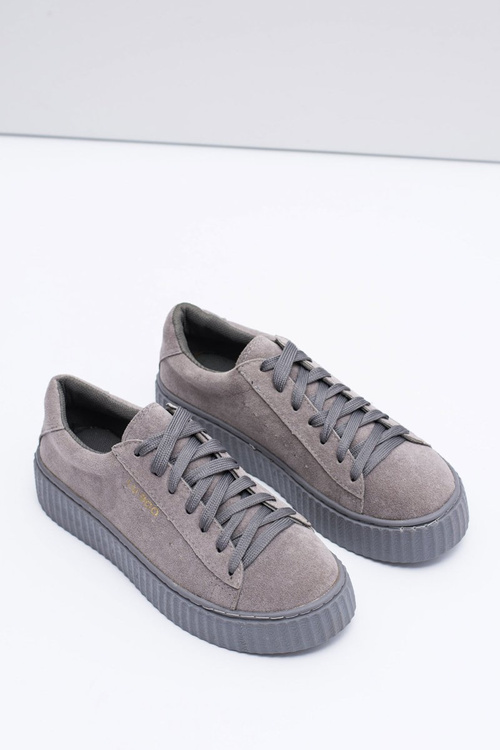 Lu Boo Šedé semišové popínavé výrobky platformy Jagger