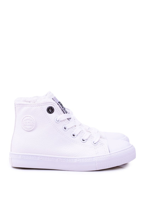 Big Star Dětské vysoké bílé tenisky BB374141