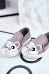 Dětská Obuv Tenisky Slip On s Myší šedé Candys