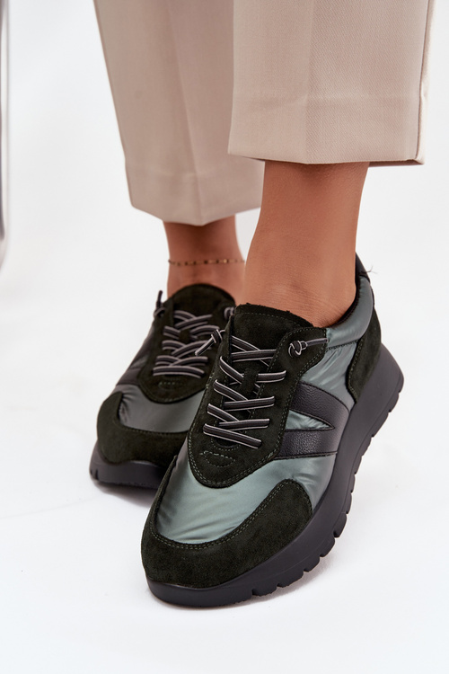 Dámské tenisky na platformě Vinceza 58561 tmavě zelené