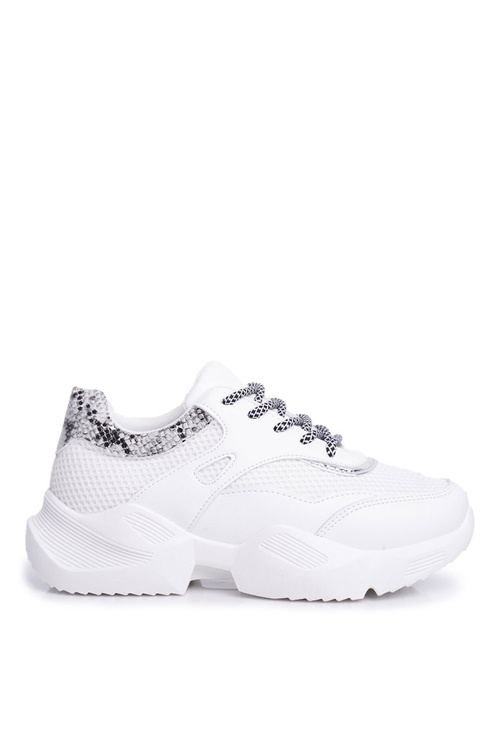 Dámske športové hadie topánky biele giselle