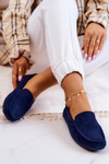 Ženské semišové mokasíry Veľká hviezda JJ274659 Navy Blue