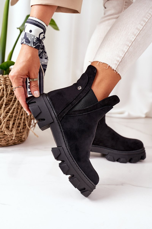 Teplé Boty Pérka Černé Good Idea